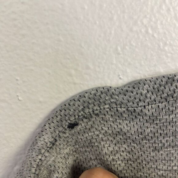 Nike Men Vintage '90s Quarter Zip Ribbed Collar‎ Short Sleeve Polo Shirt Gray XL - Picture 5 of 11